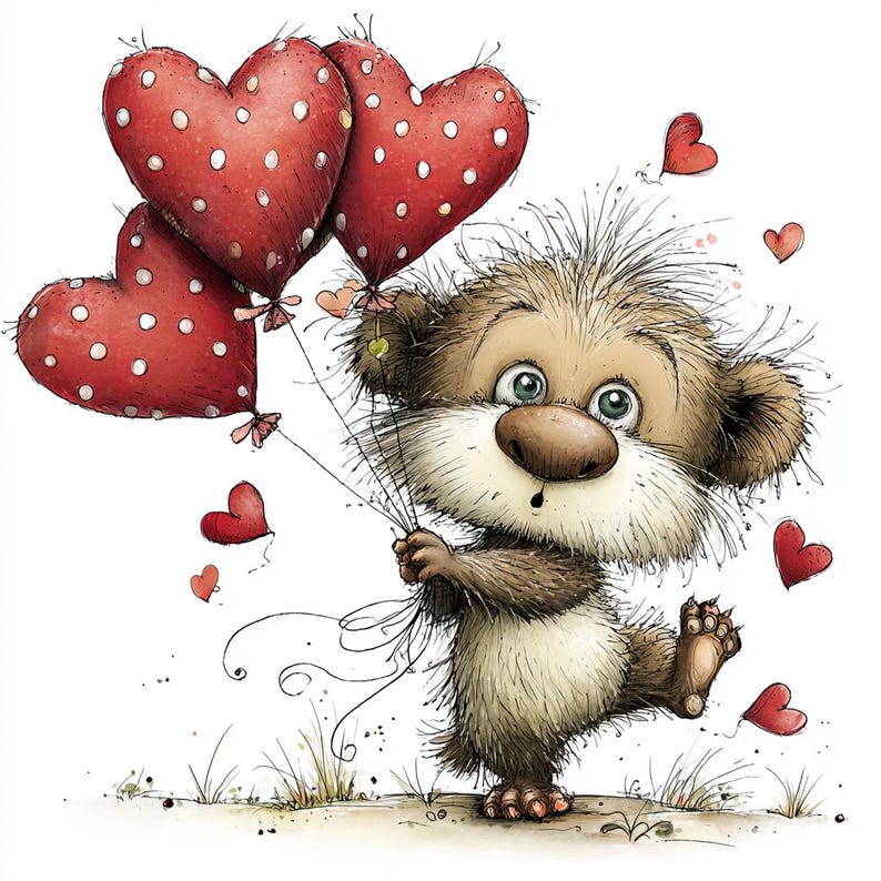 41 JPG Valentine Safari Animals Clipart – Cute Jungle Animals