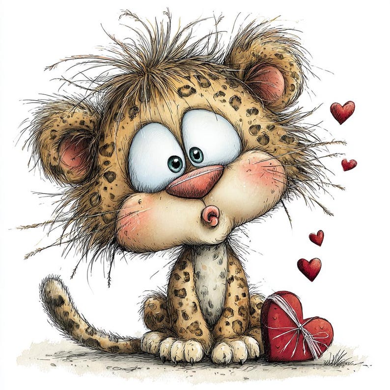 41 JPG Valentine Safari Animals Clipart – Cute Jungle Animals